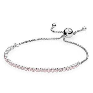Pandora Pink Sparkling Slider Tennis Bracelet